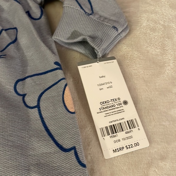 Carters blue butterfly jumpsuit - Picture 3 of 4